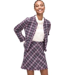 Kate Spade Plaid Tweed Skirt